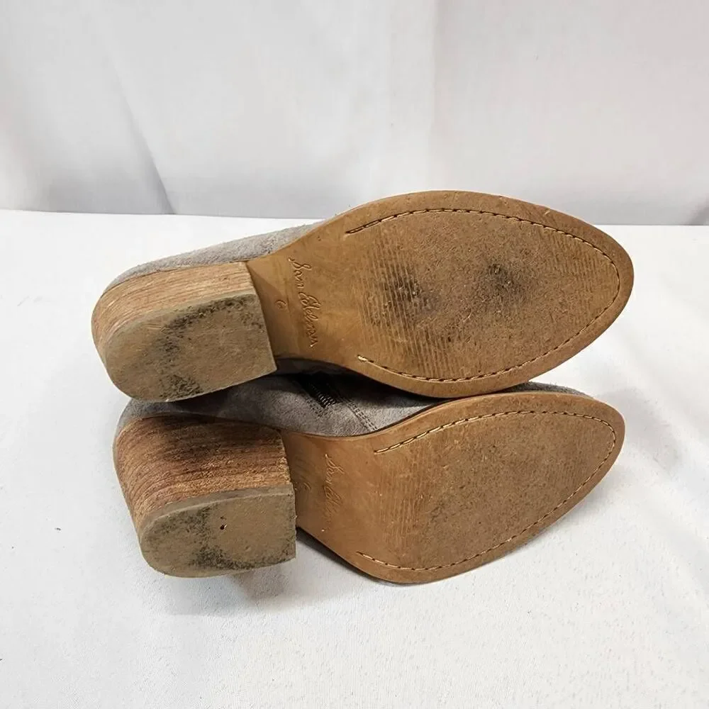 Sam Edelman Women's Marielle Gray Suede Ankle Booties Boots Size 6 M
